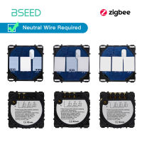 BSEED Zigbee สวิทช์123แก๊ง123Way สัมผัสสมาร์ทสวิตช์ไฟฟังก์ชั่นส่วนสมาร์ท Tuya Alexa ควบคุมโดยไม่ต้องแก้วเป็นกลาง