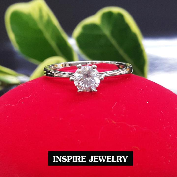 inspire-jewelry-แหวนเพชรเม็ดเดียว-size-5min-เพชรcz-เพชรสวยเกรด-aaa-งานจิวเวลลี่-ดีไซด์ทันสมัย-งานเกรดพรีเมี่ยม-งานปราณีต-น่ารัก