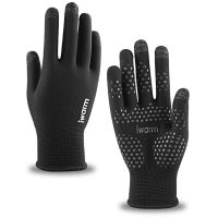 hotx【DT】 Warm Gloves Men Cycling Anti-slip Thermal Fleece Full-Finger Skiing