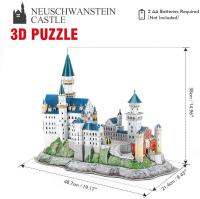 Neuschwanstein Castle (LED) 3D Puzzle CubicFun #L174h จำนวน 128 ชิ้น ตัวต่อ3มิติ จิ๊กซอว์ 3มิติ ปราสาท นอยชวานชไตน์ มีไฟ LED มีเก็บเงินปลายทาง (COD) - Toys Store