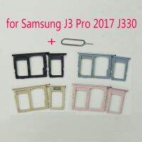 สำหรับ Galaxy J3 Pro 2017 J330 J330F J330FD J330G ของแท้กรอบโทรศัพท์ใหม่ถาดใส่ซิมอะแดปเตอร์ไมโครการ์ด SD ที่ใส่ถาด