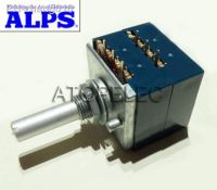 1pc Japan ALPS RK27 Volume LOG Stereo Potentiometer 2-gang Dual 10K/20K/50K/100K/250K/500K Slotted Shaft