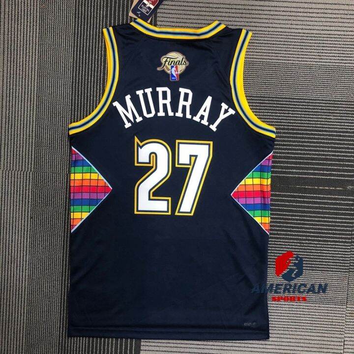 เสื้อกีฬาแขนสั้น-ลายทีม-final-patch-denver-nuggets-2023nba-15-nikola-jokic-27-jamal-murray-jersey-2023
