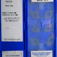 DCMT070204 DCMT070208 DCMT11T304 DCMT11T308 HM YBC252 10 ชิ้น/ชุด ZCC การประมวลผลเม็ดมีดคาร์ไบด์ CT: เหล็ก