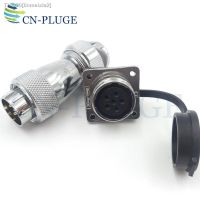 ☈∏ WS20 Type 6-pin Waterproof Aviation Panel Mount Connector LED Power Wire Connectors Male Plug Female Socket IP67