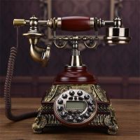 style 2 Retro Corded Telephone Old Phone Antique Corded Landline Home Phone Fixed Digital Push Button Telephones For Office Home