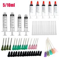 【JH】 1/5pcs 5/10ml Capacity Syringe Crimp Sealed with Blunt Needle Tips amp; Caps Transparent Syringes Industrial Glue Ink Usage