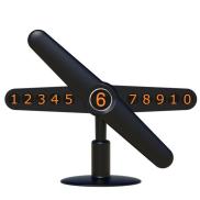 Parking Number Plate Adhesive Phone Number Display Plate For Parking Black