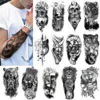 【hot】❂  Temporary Sleeve tatooo Stickers Tiger Mountain tattoo Arm Fake tatoo Male Female