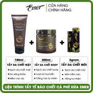 Liệu trình tẩy tế bào chết EMER gồm 1 tẩy tế bào da chết body 200ml 1 tẩy