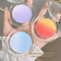 2 Face Beauty Women Korean Purple Rouge Blue Peach Natural Sunken Colors Gradient Palette