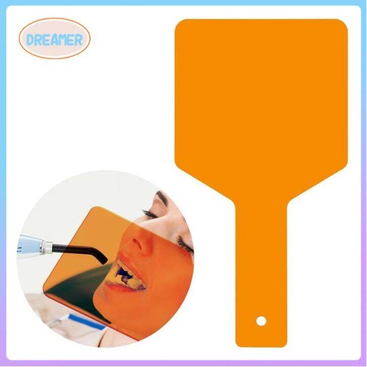Handheld Teeth Shield Plate Curing Light Eyeprotective Board Orange