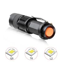 Ultra Bright Portable LED Flashlight 18650 14500 L2 T6 Q5 Lantern Adjustable Focus Torch for Outdoor Camping Emergency Light Rechargeable  Flashlights