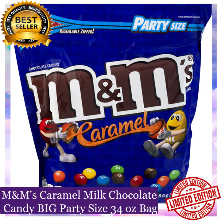 M&M's ~ Caramel ~ m and m ~ Candy ~ 34oz Party Size Bag