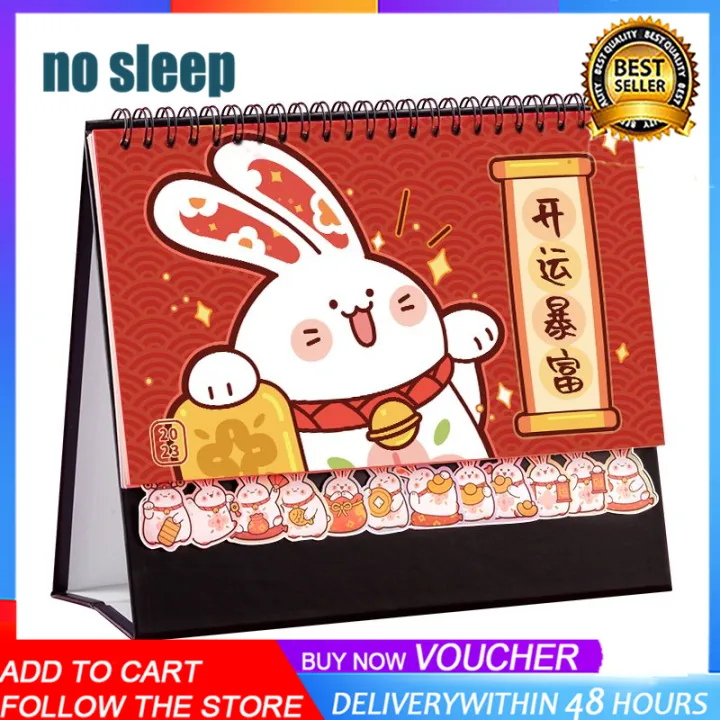 Desk Calendar 2023 Standing Flip 2023Desktop Calendar with Thick Paper