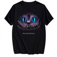 Cloocl Funny Cotton T-Shirts Fashion Cartoon Cheshire Cat 3D Printed Casual Tshirt Harajuku Style Cotton Tees Tops Drop Shipping 【Size S-4XL-5XL-6XL】