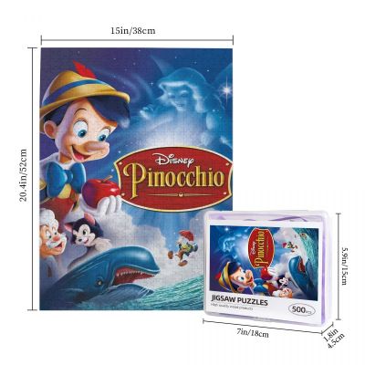Disney Pinocchio Wooden Jigsaw Puzzle 500 Pieces Educational Toy Painting Art Decor Decompression toys 500pcs