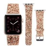 Leather Strap for Apple Watch Ultra 49mm 38mm 40mm Women 42mm 44mm 41mm 45mm Glitter Bracelet iWatch Series 7 8 6 5 4 3 SE Band