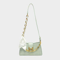 กระเป๋าใต้วงแขน High-End Niche Design S Bag Chain Bag Diagonal Hand-Held Crescent Bag All-Match