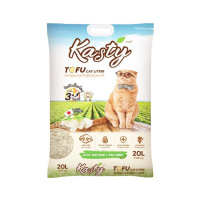 Kasty Tofu Litter ทรายแมวเต้าหู้ สูตร Original ไร้ฝุ่น จับตัวเป็นก้อน ทิ้งชักโครกได้  (6 ลิตร - 20 ลิตร)