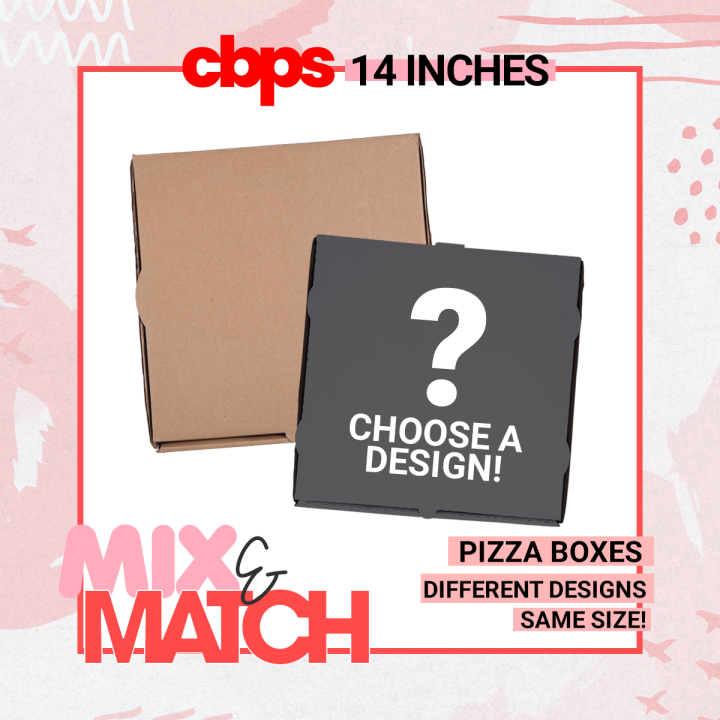 Corrugated Pizza Box Generic Designs & Plain Pizza Box 14 inches