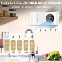 Automatic Soap Dispenser Dispenser Wall Mount 17Oz Rechargeable Liquid Dish Soap Dispenser for Kitchen Bathroom