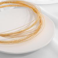 0.7-1mm 18K Gold Plated Brass Copper Beading Wire Thread Cord Rope for DIY Necklace Bracelet Jewelry Making Craft Accessories