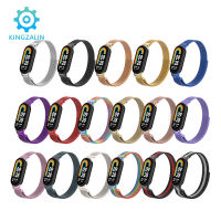 สายนาฬิกาโลหะ Kingzalin สำหรับ Xiaomi Band 8 NFC สแตนเลสสร้อยข้อมือเหล็กอะไหล่สายรัดข้อมือสำหรับ Xiaomi Xiaomi Mi Band 8