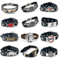 Anime Attack On Titan Charm Leather celet Demon Slayer Death Note Cosplay Uni Men celets Wristband Bangles Wristlet