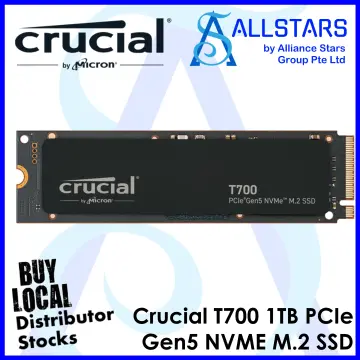 Crucial T700 1TB PCIe Gen5 NVMe M.2 SSD, CT1000T700SSD3