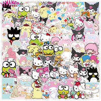 Lamango สติ๊กเกอร์กราฟฟิตีลายการ์ตูนน่ารัก Sanrio 100ชิ้นสติกเกอร์สำหรับสมุดบันทึกตกแต่งโทรศัพท์มือถือสเก็ตบอร์ดกีตาร์