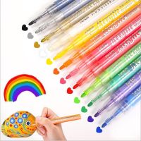 CAJHFIZHANGU Acrylic Paint Markers Pens Set with 18 Colors Waterproof crylic Paint Pens Drawing Painter