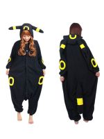 Kigurumi ชุดนอนเครื่องแต่งกายอะนิเมะคอสเพลย์สีดำ Umbreon,ชุดนอน Onesie Unisex การ์ตูนสำหรับปาร์ตี้สำหรับสำหรับท่านชายหญิง