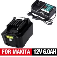 12V 6.0Ah แบตเตอรี่ลิเธียม BL1015 BL1040 BL1021 BL1016มาคิตะ BL1040B เครื่องมือ12V แบตเตอรี่แบบชาร์จไฟได้10.8V-12V DC10WD มาคิตะ