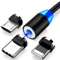 Led Magnetic Usb Charge Cable Type C Cable Magnet Charger Data Charge Micro Usb Cable Mobile Phone Cable Usb Cord