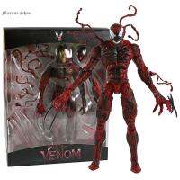 MARQUE ของขวัญสำหรับเด็กผู้ชายรุ่นการ์ตูน Venom Carnage Anime อุปกรณ์ต่อพ่วงรถชิ้นส่วนที่เปลี่ยนแปลงได้ฟิกเกอร์โมเดลพิษของสะสมหุ่นจำลองตัวการ์ตูนของเล่นตุ๊กตาขยับแขนขาได้