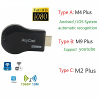 Anycast M2M4M9 Plus Wireless WiFi Dongle Receiver stick Adapter Android HDMI-compatible 1080P DLNA Airplay Miracast