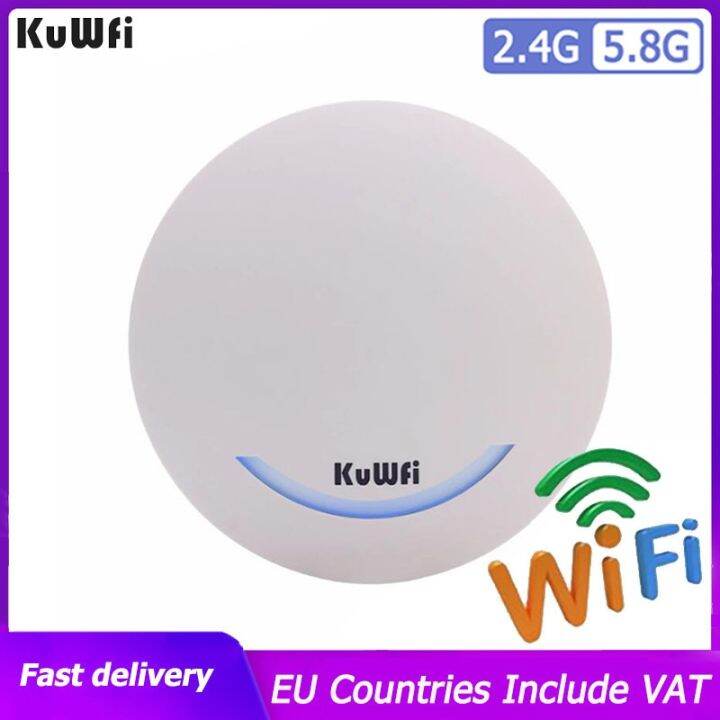 Kuwfi 1200Mbps Wi-Fi Router Ceiling Mount Ethernet Port AP Wireless ...