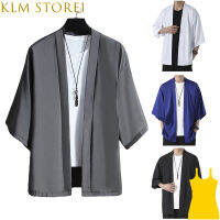 KLM เสื้อกันแดด Store1เสื้อถักผู้ชายกิโมโนญี่ปุ่นแบบดั้งเดิมสำหรับคู่รัก,เสื้อลำลองสำหรับขนาดพิเศษฤดูร้อน