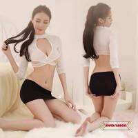 Sexy lingerie sexy tight-fitting perspective package hip secretary short skirt sexy suit -SQ12