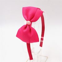 【CC】 pearl bowknot hoop beautiful headband princess headwear girl Hairband  Hair Accessories