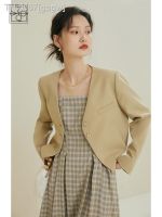 ❏ gsgw Ziqiao commuter estilo terno jaqueta feminina outono 2022 novo high-end profissional senhora do escritório chique superior casaco curto feminino blazers