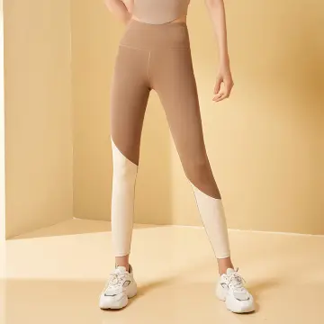 Yoga Pants Women Leggings for Fitness Nylon High Waist Long Pants Hip Push  UP Tights Good Elasticity (Color : Light Ivory, Size : XL.)