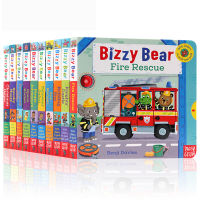 Original English picture book bizzy bear bear busy series 10 busy little bear childrens pulling mechanism operation cardboard book low childrens Enlightenment game toy book English Enlightenment cognitive game parent-child interaction