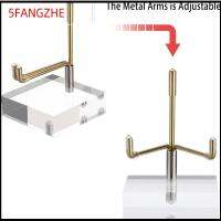 5FANGZHE อะคริลิค ฐานตั้งโชว์คริสตัล สีทองทอง เหล็กไร้สนิม วงเล็บสร้างสรรค์มัลติฟังก์ชั่ สวยงามสวยงาม ขายึดคริสตัล ของตกแต่งบ้าน