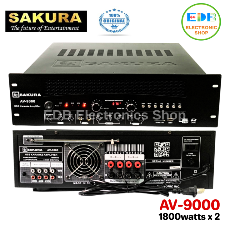 Original SAKURA AV9000 Amplifier 1800watts x 2 High Powered Amplifier