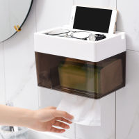 Wall-mounted Tissue Holder Toilet Paper Holder Tissue Dispenser For Roll Paper Folded Paper Storage Shelf for Bathroom Kitchen
