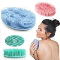 Silicone Massage Brush Bath Brush Body Scrubber Scalp Washing Comb Bristles Handheld Bath Tool Hygienic Exfoliating Hair Brush