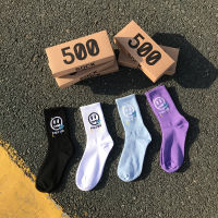 Cartoons Smiley Socks Women man sports sock Couple Cotton Comfortable Funny Hip Hop Tide Socks 3 Pairbox Fashion Candy Color