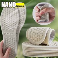 2PCS Nano Deodorant Insoles Mesh Breathable Absorb-Sweat Non Slip Shoe Pads Pads Running Sport Insert Cushion for Men Women